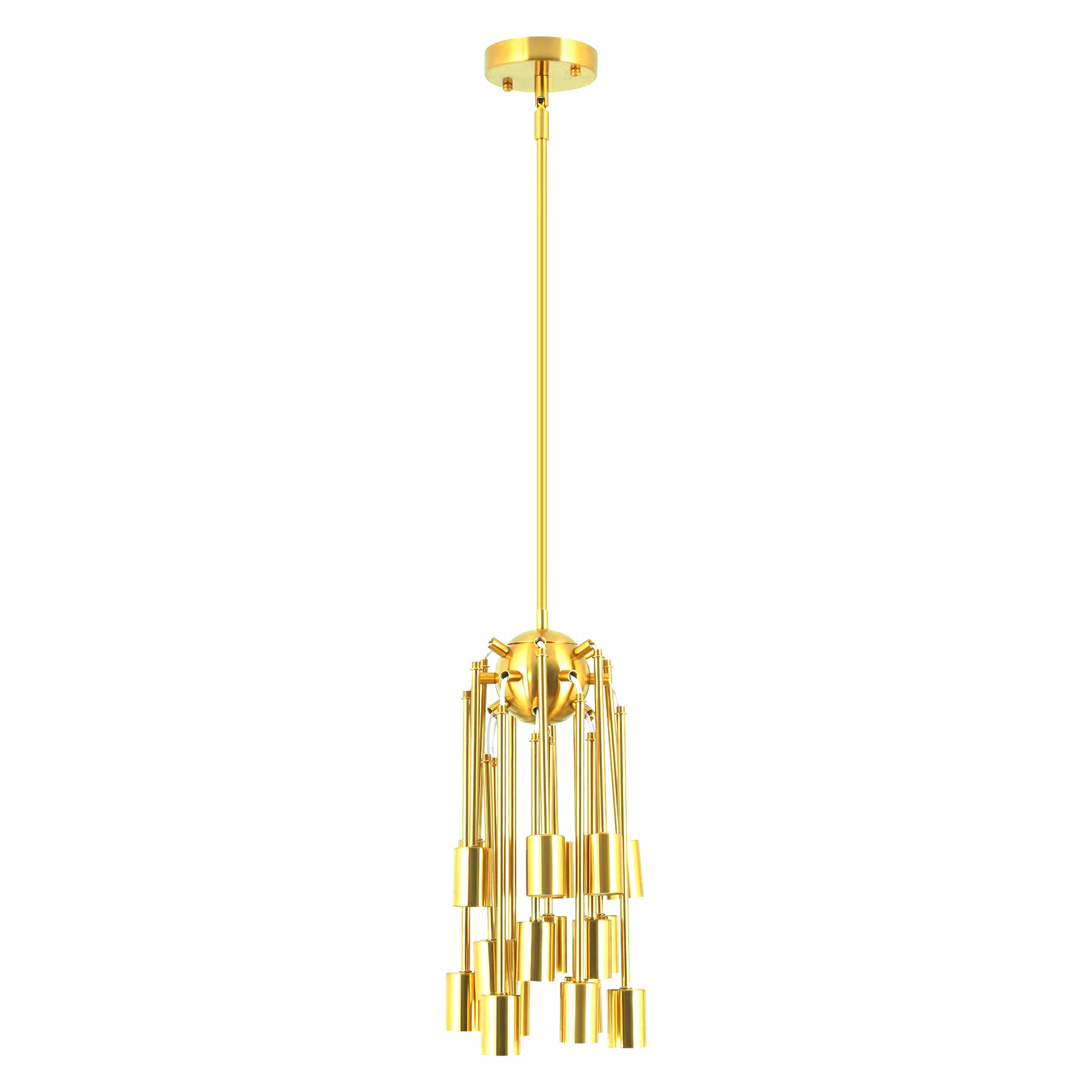 Sputnikhouz Mid-Century 18-Light Modern Gold Sputnik Chandelier Gold Sputnik Chandelier