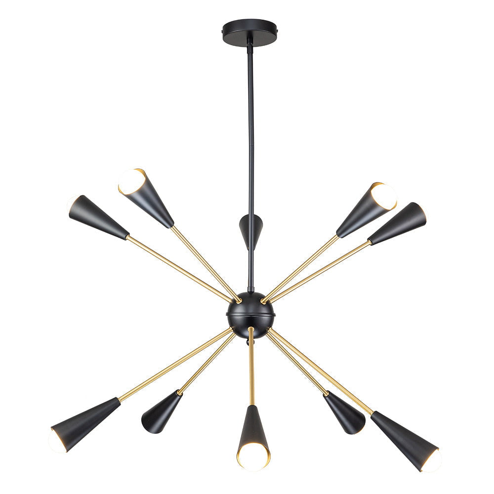 Sputnikhouz Mid-Century 10-Light Dimmable Sputnik Ceiling Light Dimmable Sputnik Ceiling Light