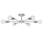 Ceiling Light-6-Light Semi Flush Sputnik Light