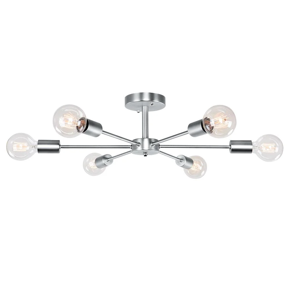 Sputnikhouz Modern 6-Light Sputnik Semi Flush Mount Light Sputnik Semi Flush Mount