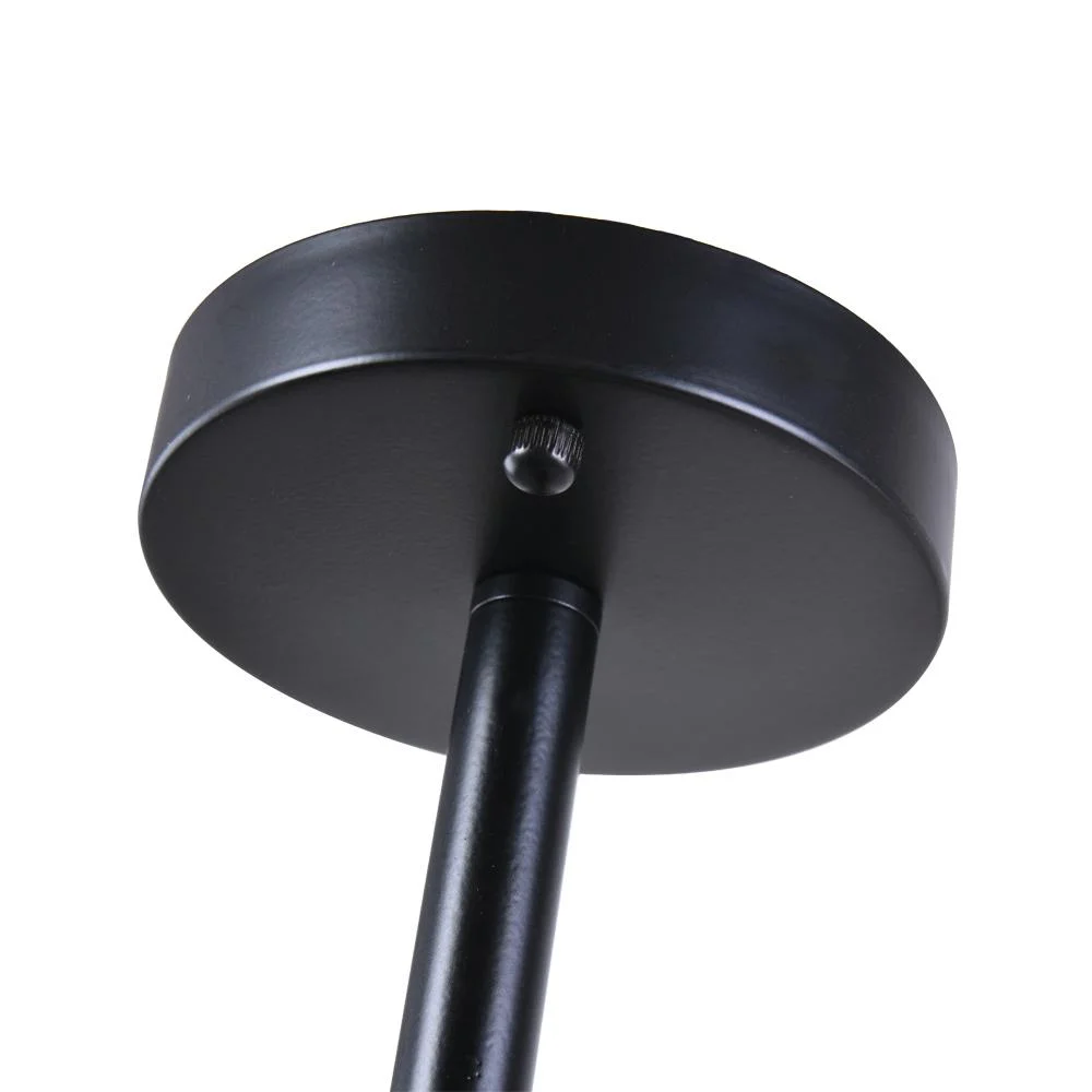 6-Light Modern Semi Flush Mount Black Sputnik Light Black Sputnik Light