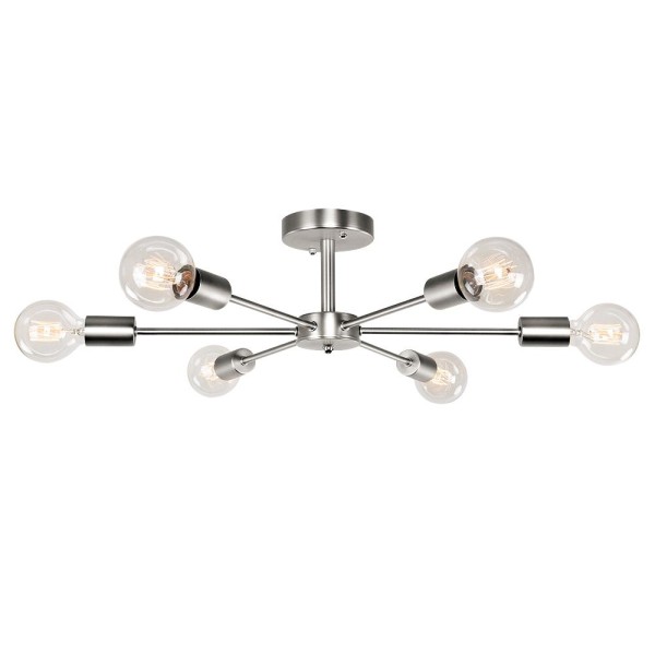 Ceiling Light-6-Light Semi Flush Sputnik Light