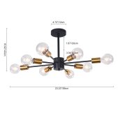 Ceiling Light-8-Light Semi Flush Sputnik Light