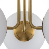 Ceiling Light-Modern 3-Light Glass Globe Semi Flush Ceiling Light