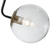 Ceiling Light-Modern 3-Light Glass Globe Semi Flush Ceiling Light