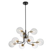 Chandelier-Modern 9-Light Glass Globe Sputnik Chandelier