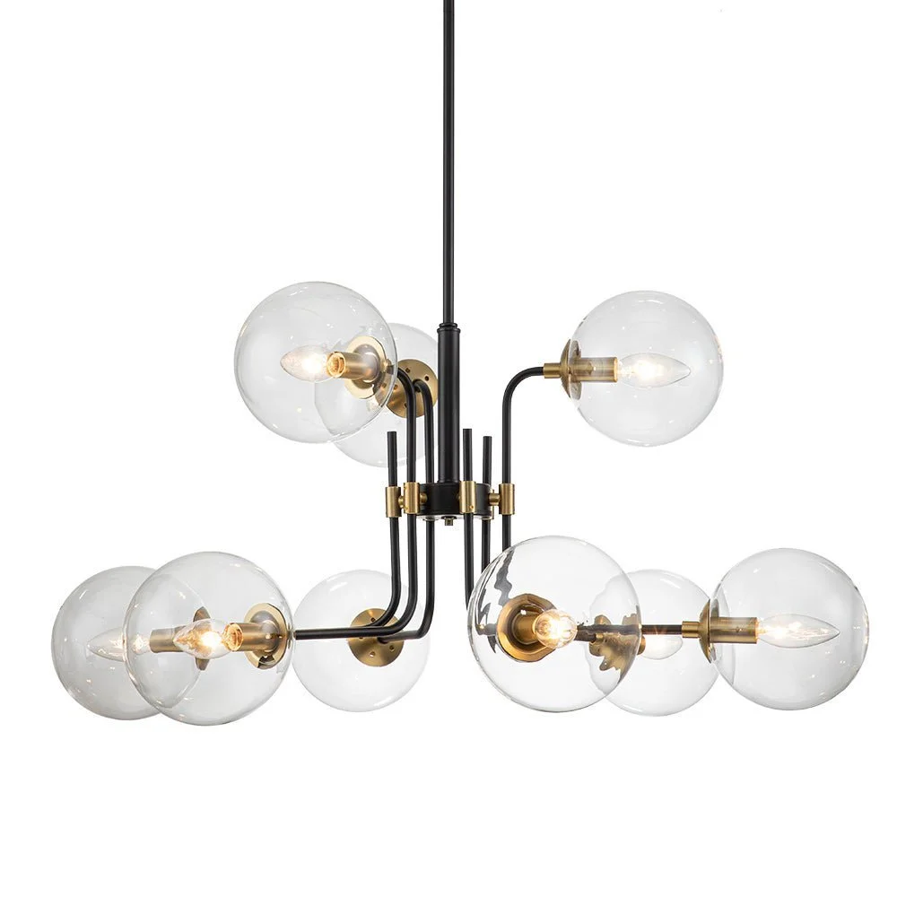 Globeluz 9-Light Sputnik Modern Glass Bubble Chandelier Modern Glass Bubble Chandelier