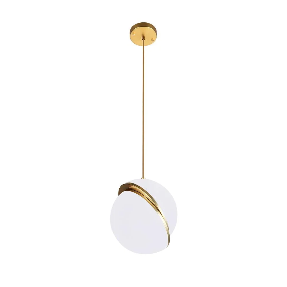 Globeluz Modern Decorative Sphere Glass Brass Pendant Light Glass Brass Pendant Light