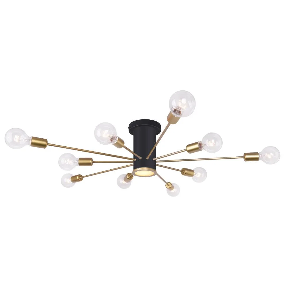 Sputnikhouz 10-Light Mid Century Semi Flush Mount Sputnik Ceiling Light Flush Mount Sputnik Ceiling Light