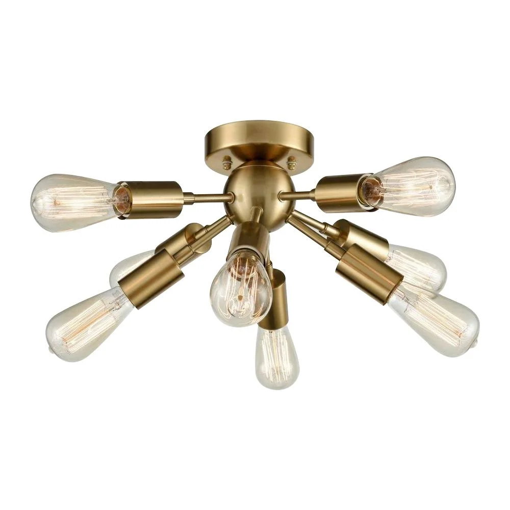 Mid-Century Flush Mount Modern Brass Sputnik Ceiling Light Modern Brass Sputnik Ceiling Light