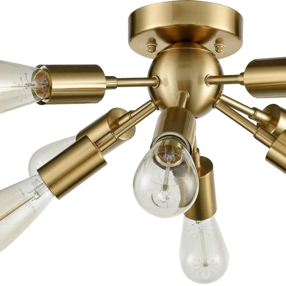 Mid-Century Flush Mount Modern Brass Sputnik Ceiling Light Modern Brass Sputnik Ceiling Light