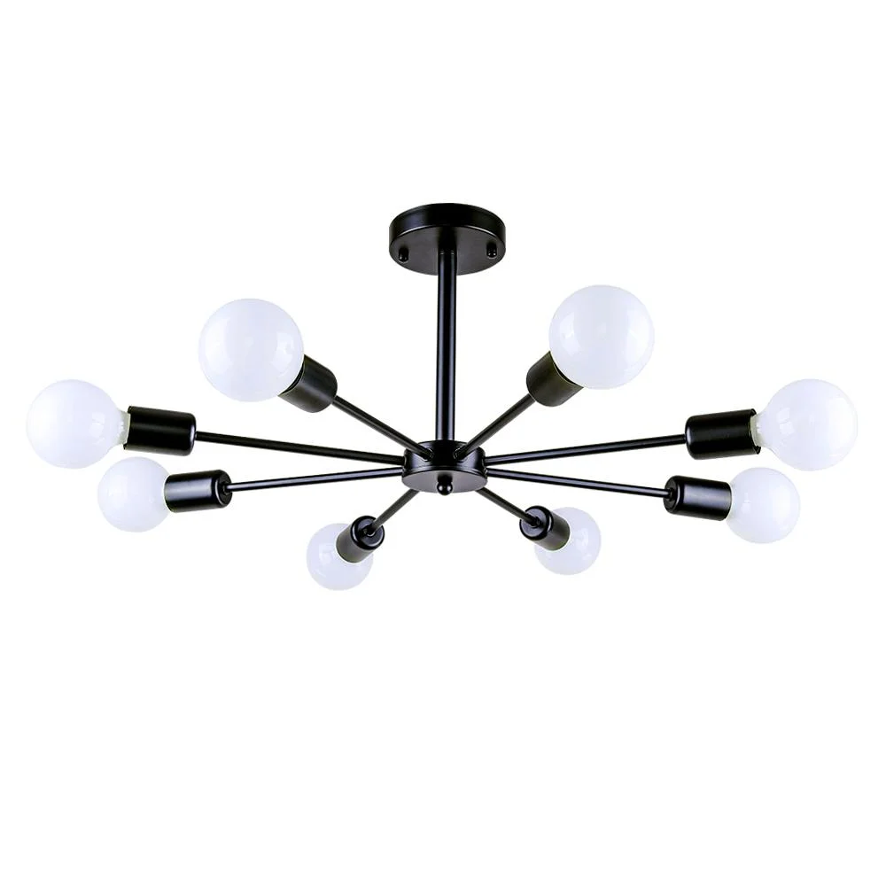 Sputnikhouz Symmetrical Semi Flush Mount Sputnik Light Fixture Sputnik Light Fixture