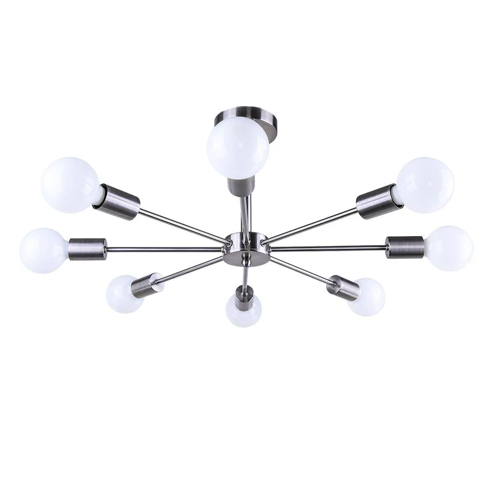 Sputnikhouz Symmetrical Semi Flush Mount Sputnik Light Fixture Sputnik Light Fixture