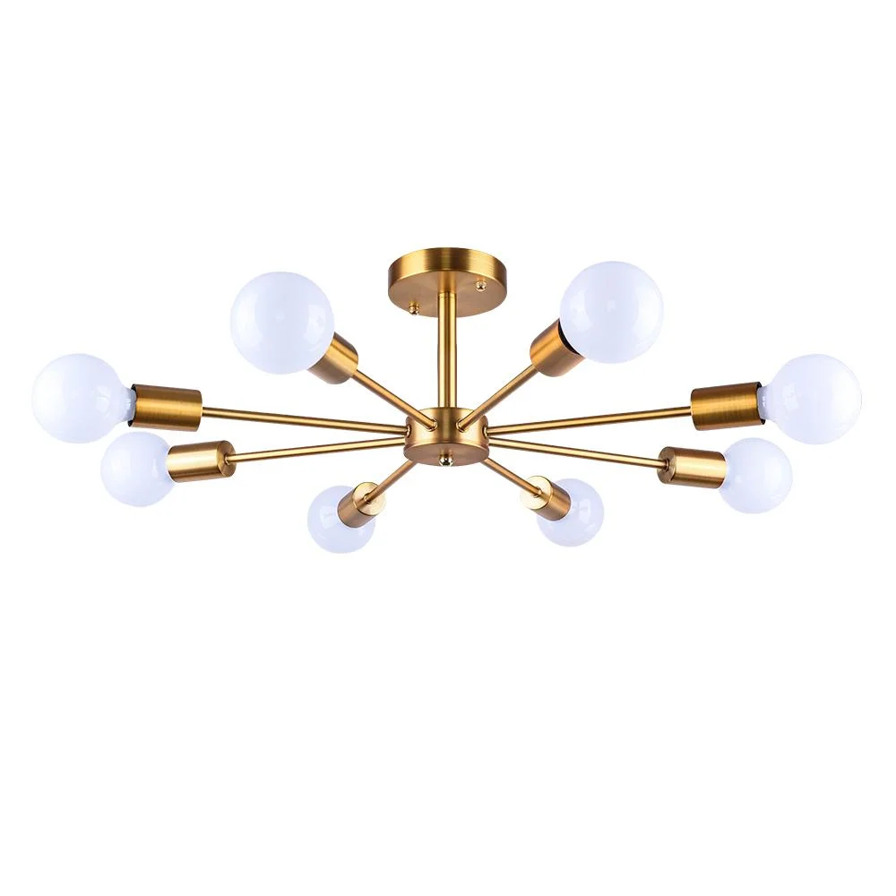 Sputnikhouz Symmetrical Semi Flush Mount Sputnik Light Fixture Sputnik Light Fixture