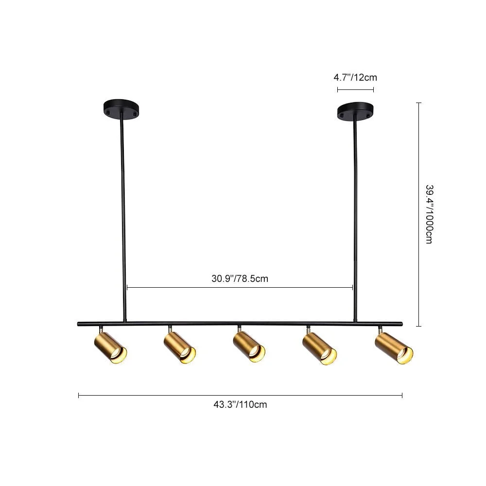 Midcentlite Mid-Century Modern Linear Track Ceiling Light Linear Track Ceiling Light