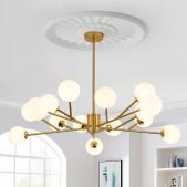 Globe Branch Sputnik Gold Chandelier