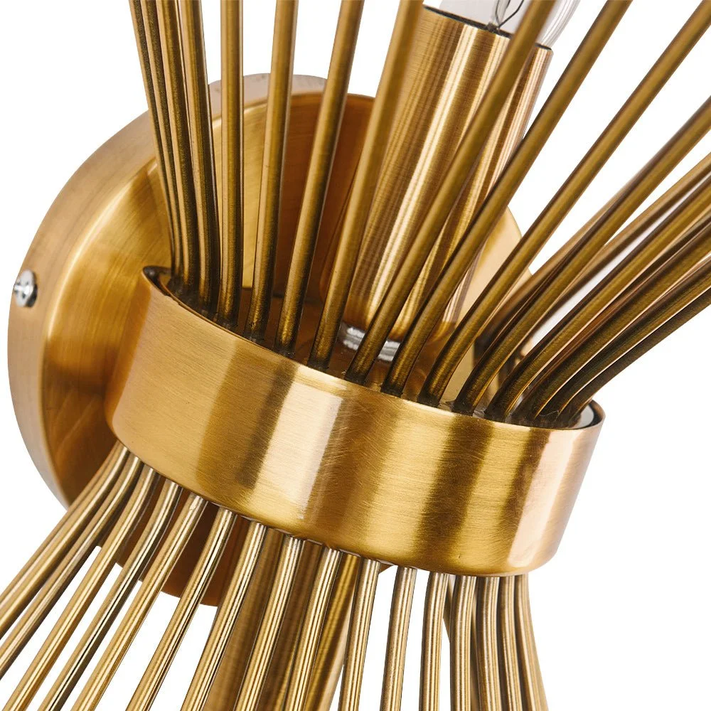 Modern Sunburst Brass Sputnik Wall Sconce Light Sunburst Brass Sputnik Wall Sconce