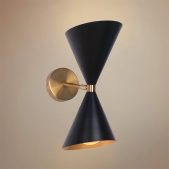 Wall Sconce-Mid Century 2-Light Cone Wall Sconce